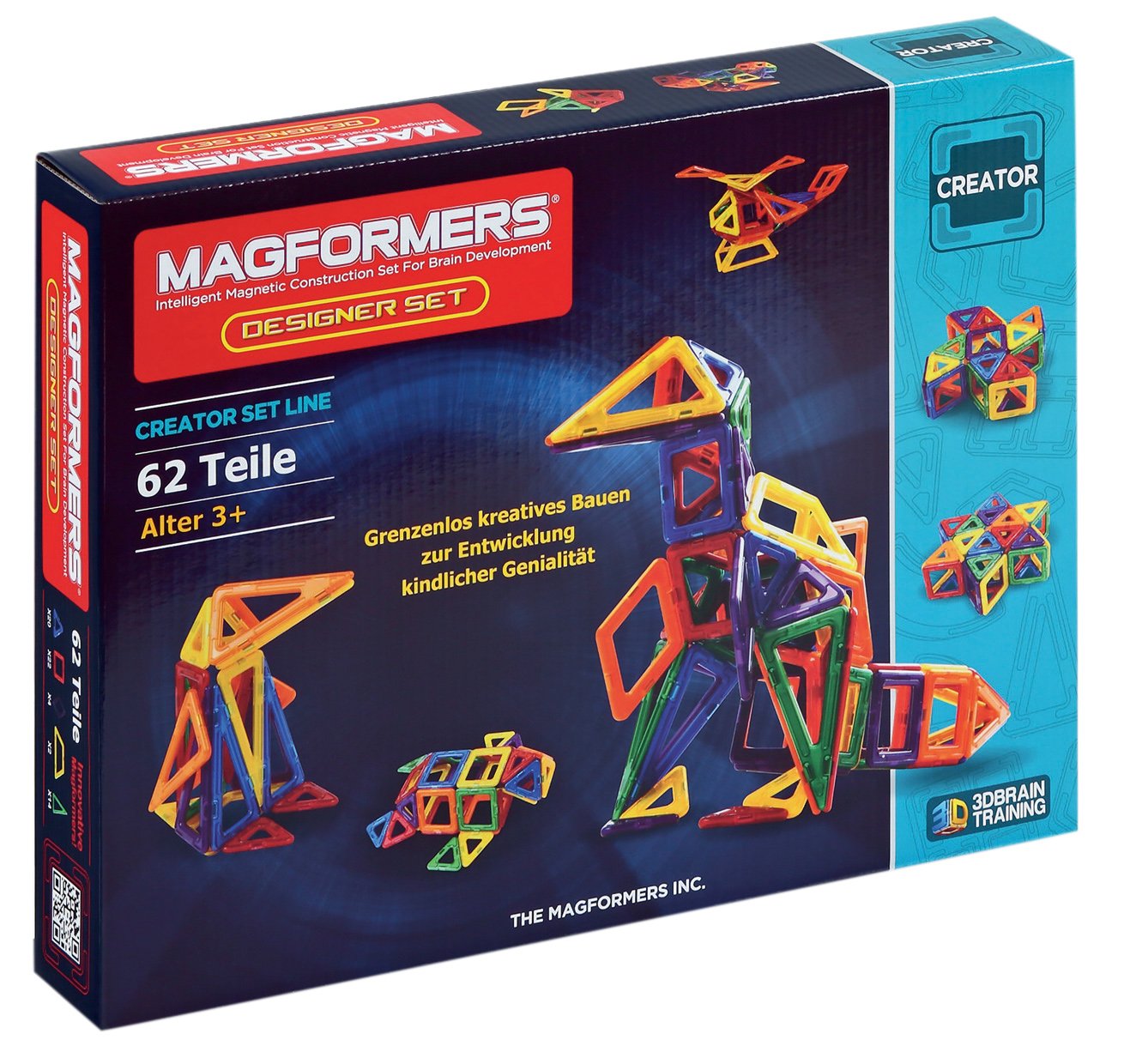 MAGFORMERS 2042622 274-15 zabawka konstrukcyjna, od 3 lat do 99 lat, 62 części