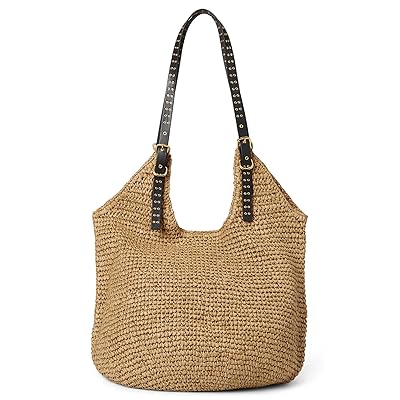 Madewell Straw Grommet Slouch Tote Tote Handbags Natural, Paper/Raffia/Straw