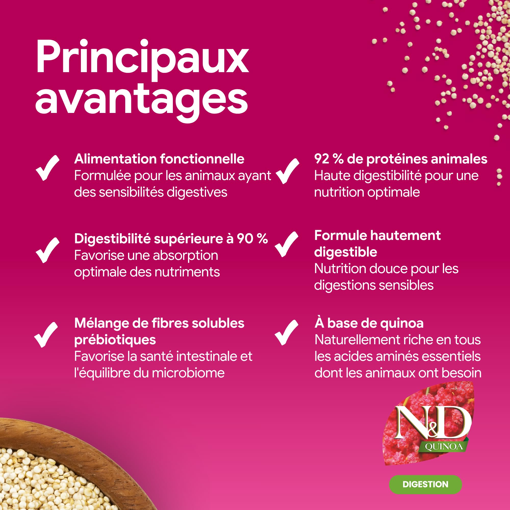 N&D Quinoa Digestion Agneau 5.00 kg