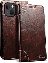 iPhone 13 Case, Notebook Type, Card Storage, iPhone 13 Cover, Notebook, Stand Function, Magnetic, Genuine Leather, Wallet Type, Mobile Phone Case, Lightweight, Thin, Dustproof, Shockproof