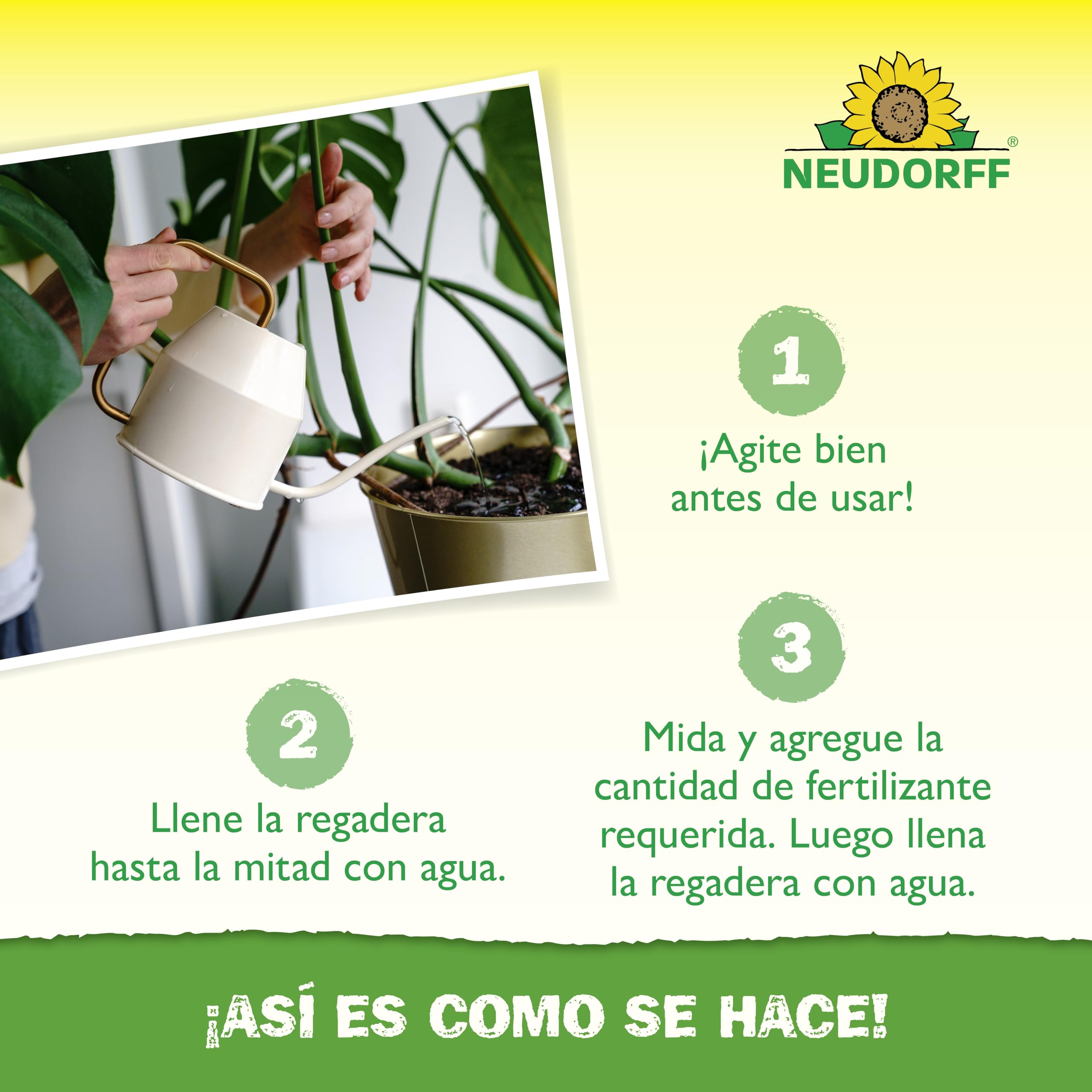 Neudorff Azet Fertilizante Plantas Verdes - Abono orgánico 100% natural para un crecimiento rápido y hojas de color verde intenso para todas las plantas verdes, 250 ml