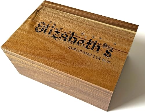 Miniatura 82 de Caja de madera grabada personalizada grande – Caja de recuerdo de madera de acacia con mensaje oculto personalizado, cajas de memoria de nogal para