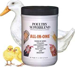 Nutrtional Yeast w/Niacin + Sea Kelp + Herbs + Vitamins + Protein+ Calcium. Duck Supplements, Duck Vitamins, Chickens. (Niacin Deficiency, Immune System Support) Brewer's Yeast.