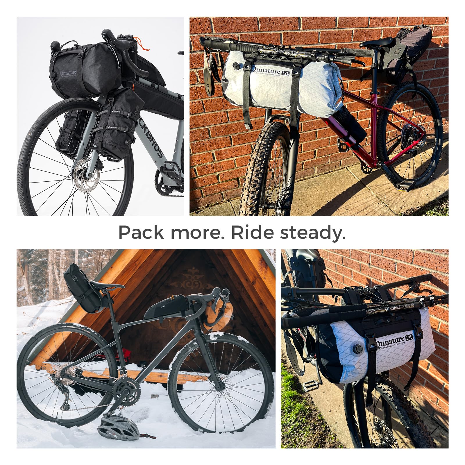 Borsa Impermeabile 12L, Sacca di Compressione con Valvola di Sfiato, Borsa da Bici per Forcella Manubrio Portapacchi, Zaino Ultraleggera per Bikepacking Ciclismo Escursionismo, Kaki