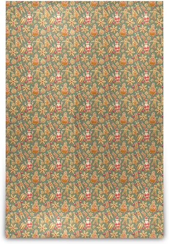 Miniatura 1 de Manta de Navidad de galletas de jengibre de franela ultrasuave de 60 x 90 pulgadas para cama, campamento, sofá, mantas de franela y mantas