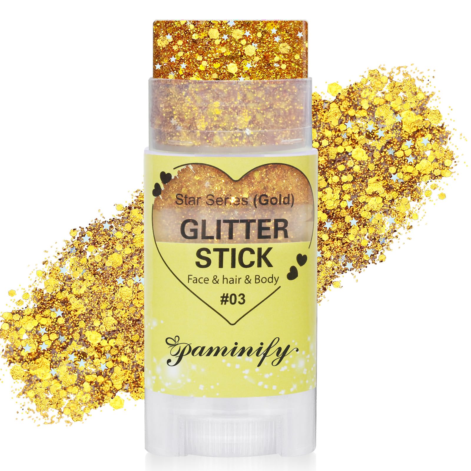 paminify Gold Hair Glitter Stick