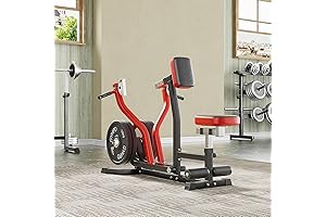 GYHPD Seated Row Machine for Home Gym, Plate Loaded Back Machine with Rotating Handles