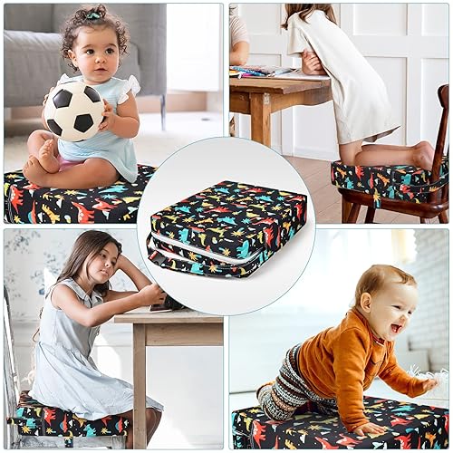 Miniatura 5 de Asiento elevado para mesa de comedor, lavable, grueso, resistente, portátil, elevador, para niños pequeños, fácil limpieza, cojín elevador