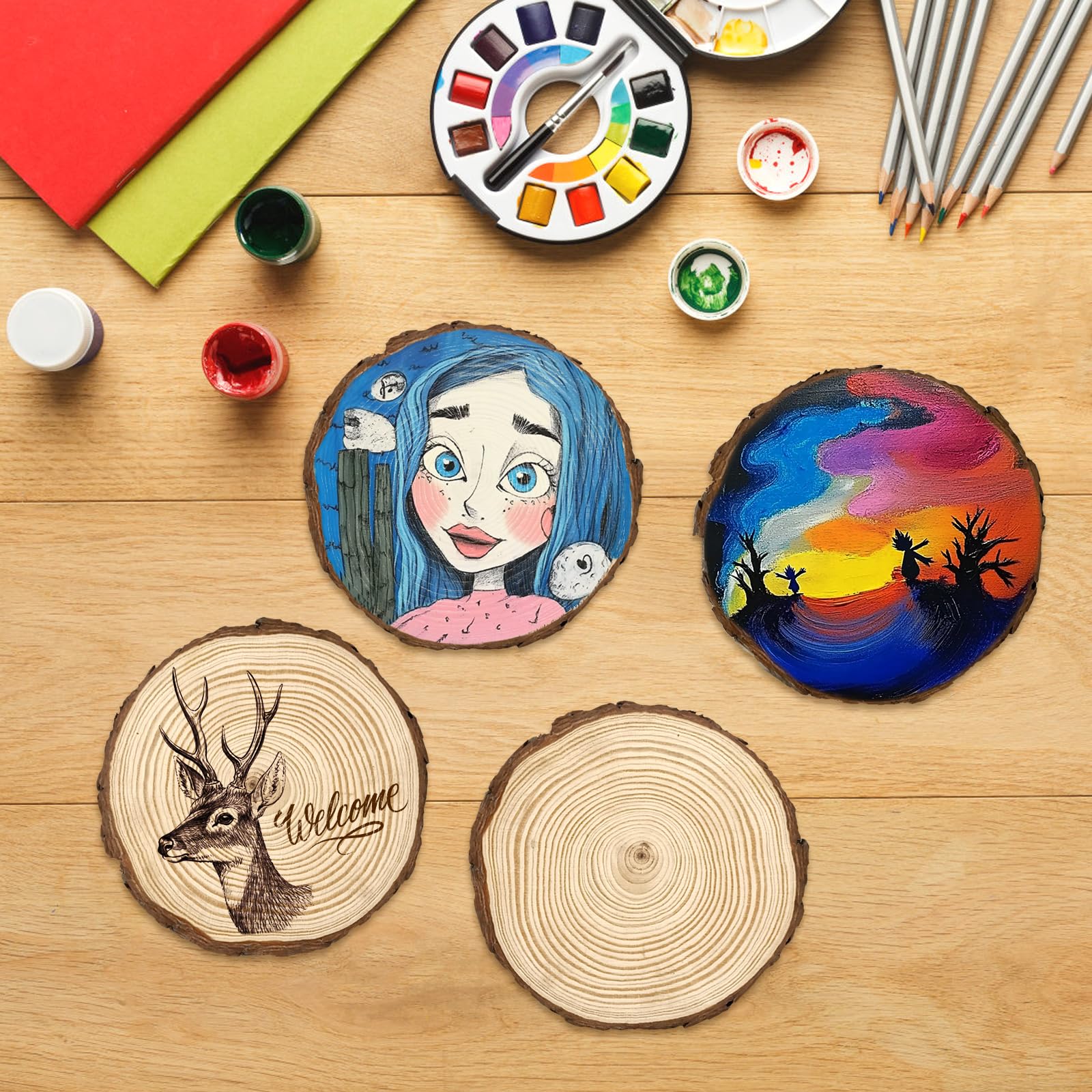 Aazon.co: Large Unfinished Wood Slices For Centerpieces 10 Pcs 9-10