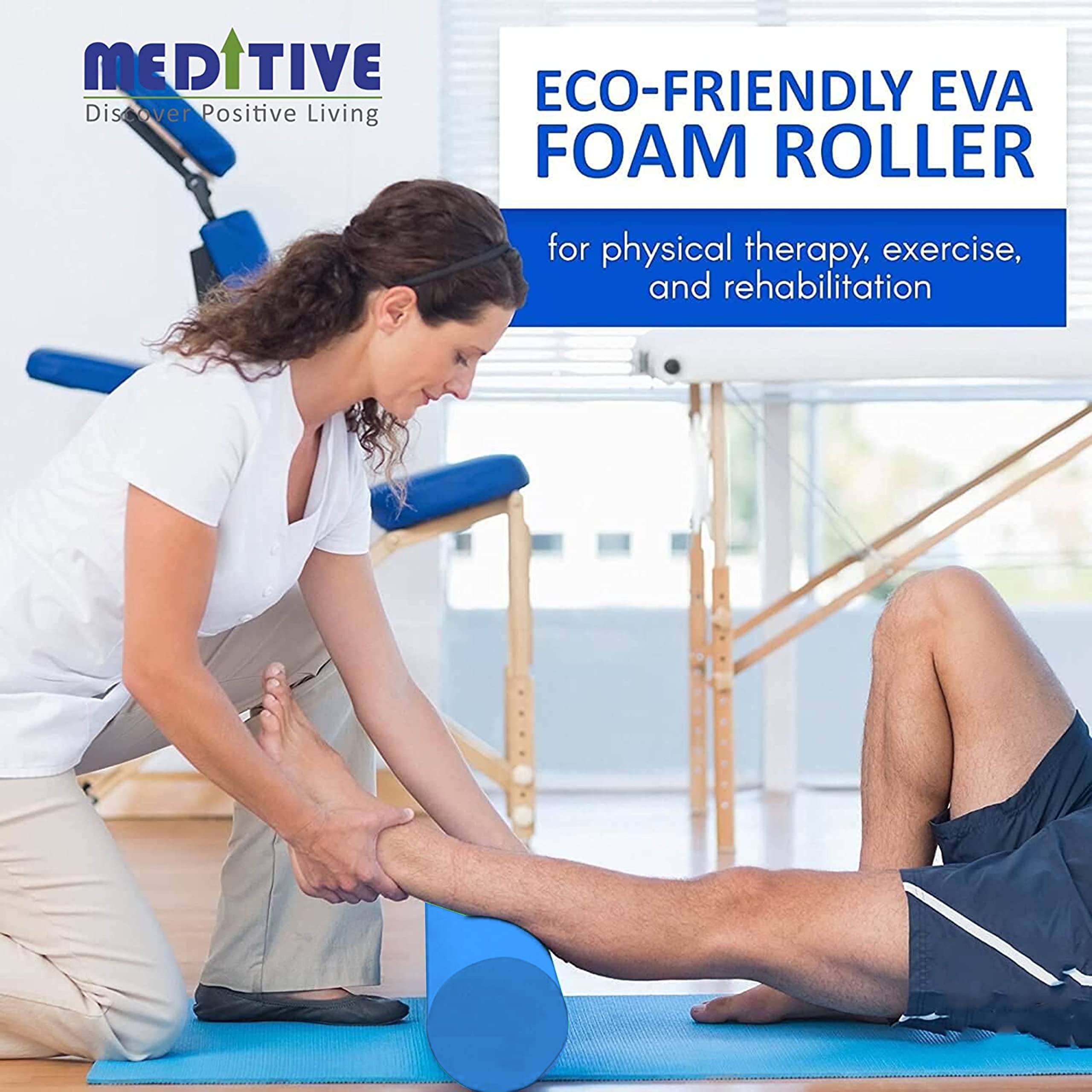 Meditive Foam Roller for Deep Tissue Muscle Massage, Trigger Point Therapy, Exercise, and Workout 1