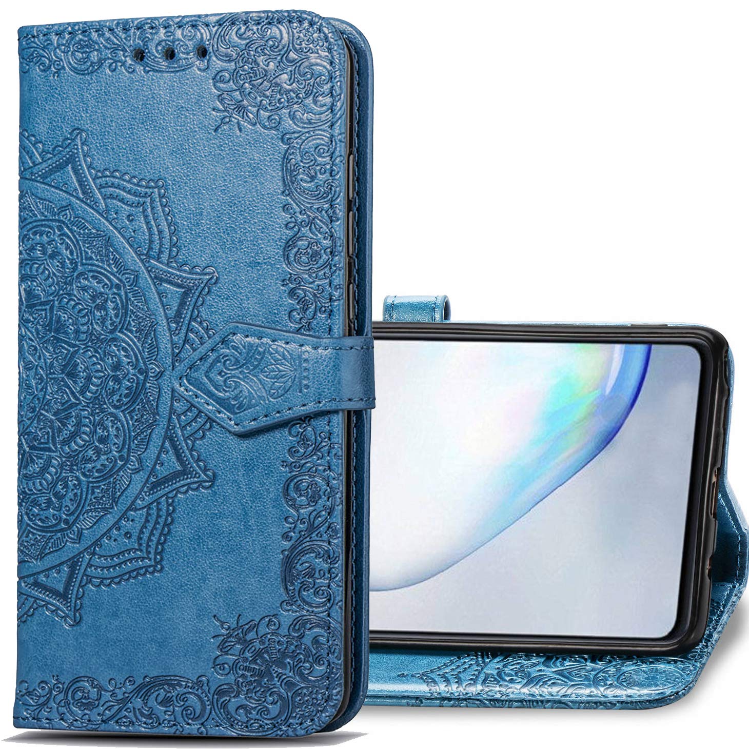 Samsung Galaxy J6+ Plus Wallet Case,Samsung Galaxy J6Prime Phone Case Kickstand Credit ID Card Slots PU Leather Magnetic Closure Bumper Drop Shockproof Cover for Samsung Galaxy J6 Plus