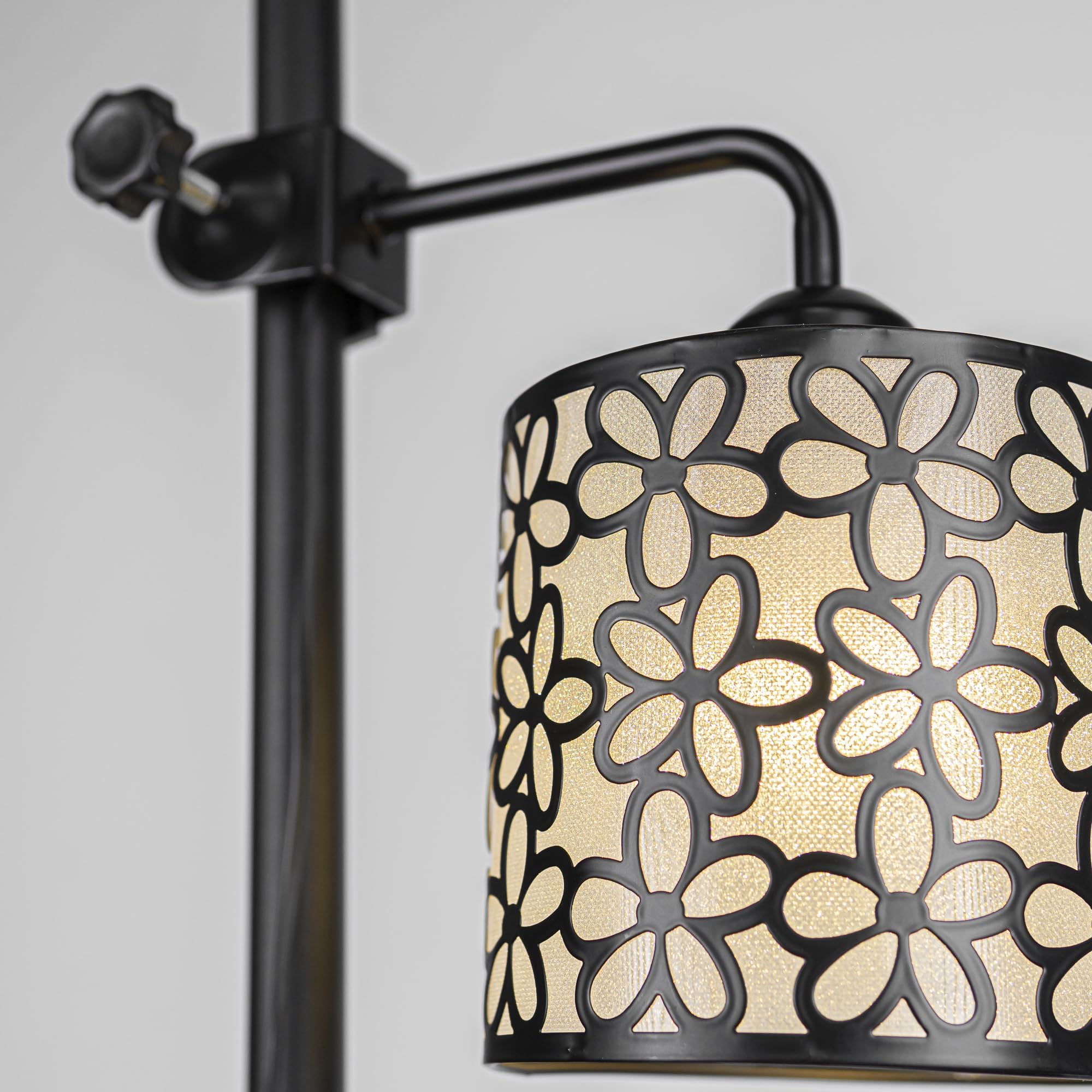 Schreibtischlampe mit Kabelschalter, Schwenkbar, Klemmlampe mit Schwenkarm und E27 Fassung für Bett und Schreibtisch, Klemmleuchte aus Metall in Schwarz,A1YGJBD002