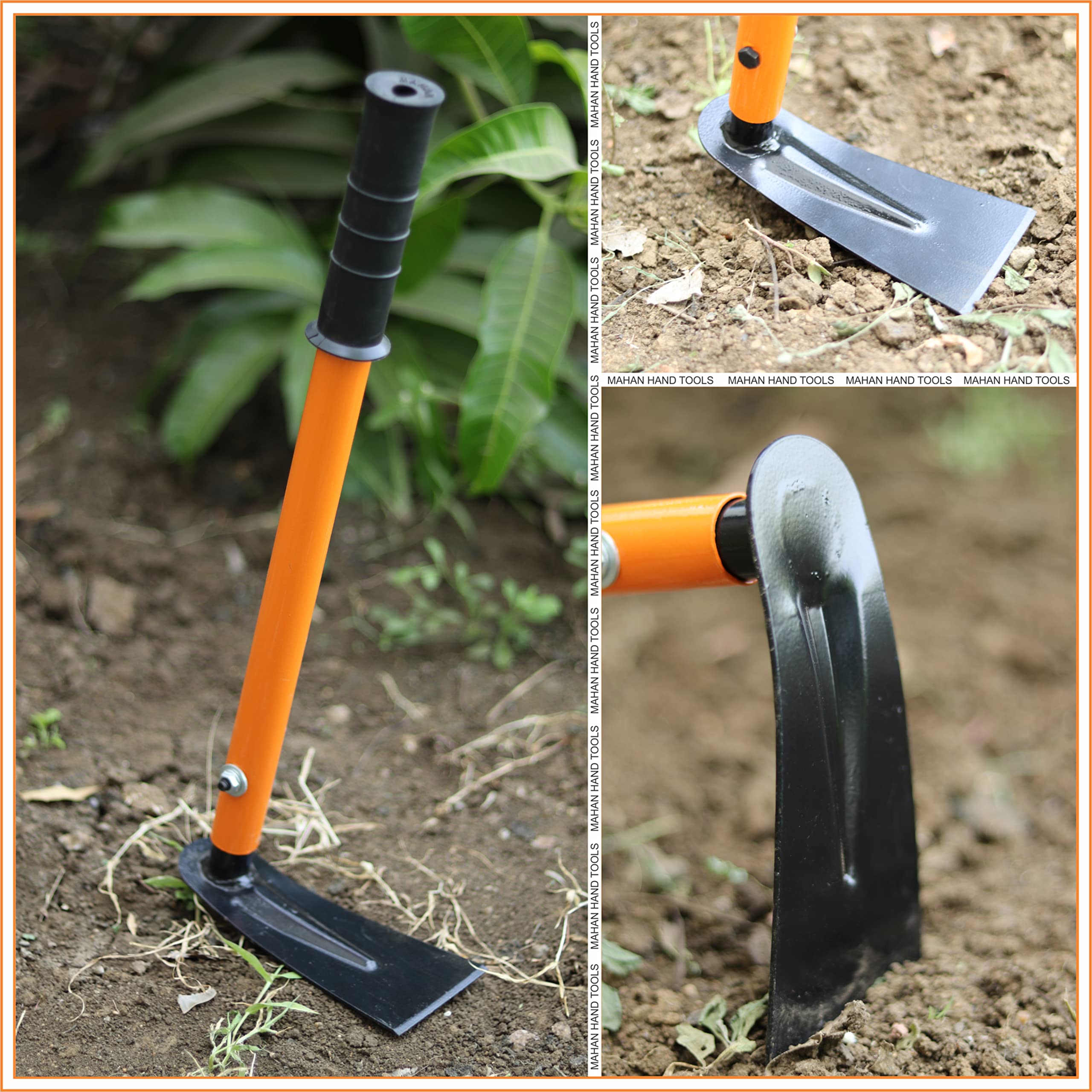 MAHAN HAND TOOLS Manual Single Long Hoe Fork Heavy Duty Weeding Tool/Garden Tool Fork with Handel | Sharp, Strong, Durable Material - Image 4 thumbnail