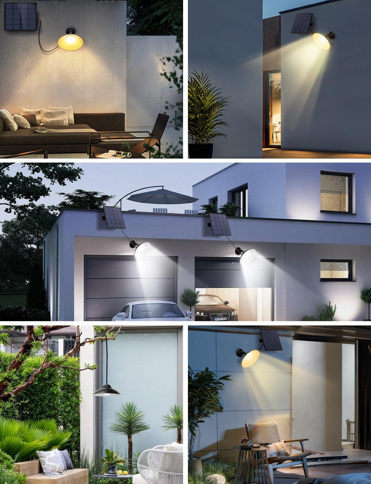 Aigostar Luz Solar Exterior con Sensor Movimiento 50W 500LM - Aplique Solar con Mando a Distancia IP65 - Lámpara Regulable, Batería de Gran Capacidad, Cable de 3M