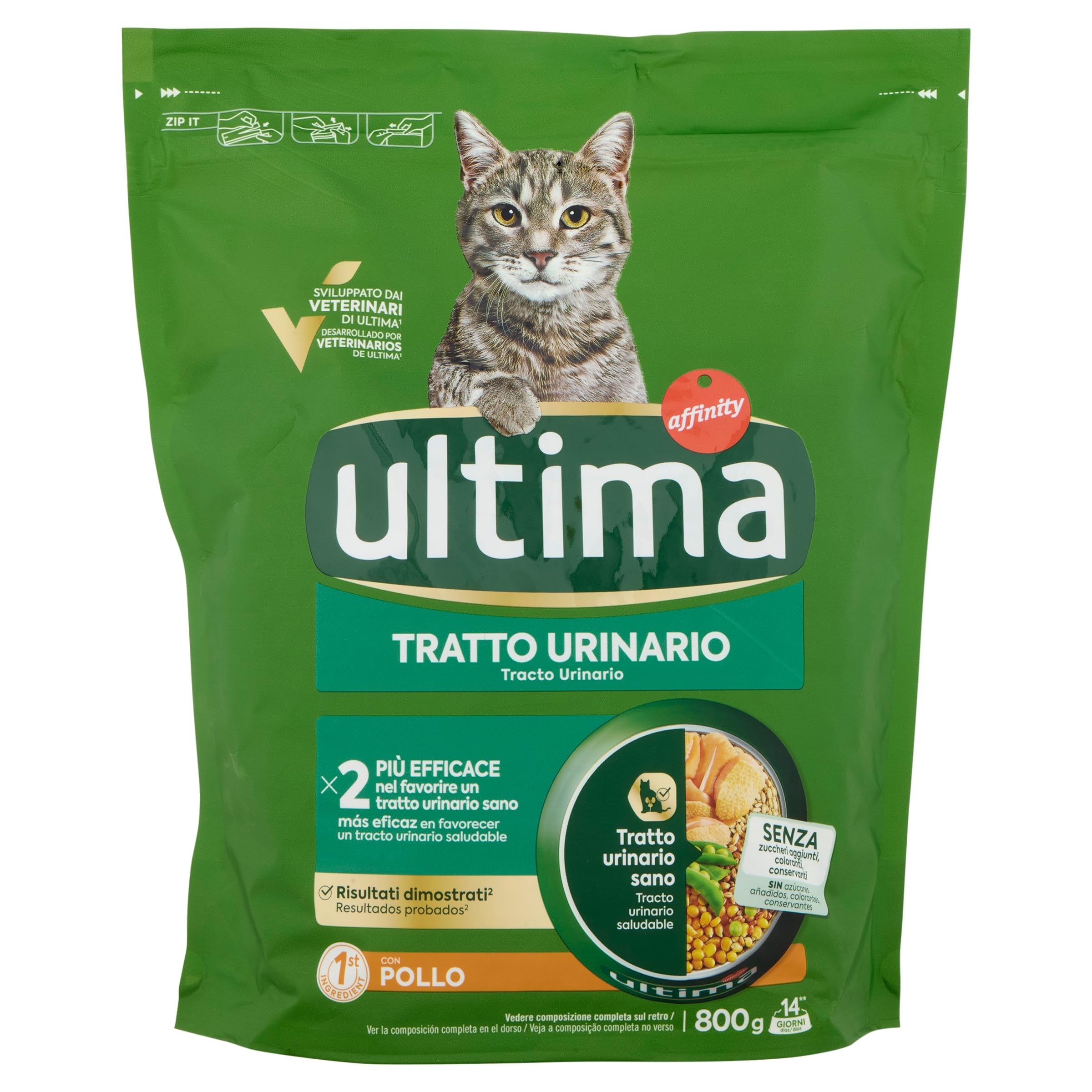 Ultima - karma dla kotów, kontrola układu moczowego, torba 800 g