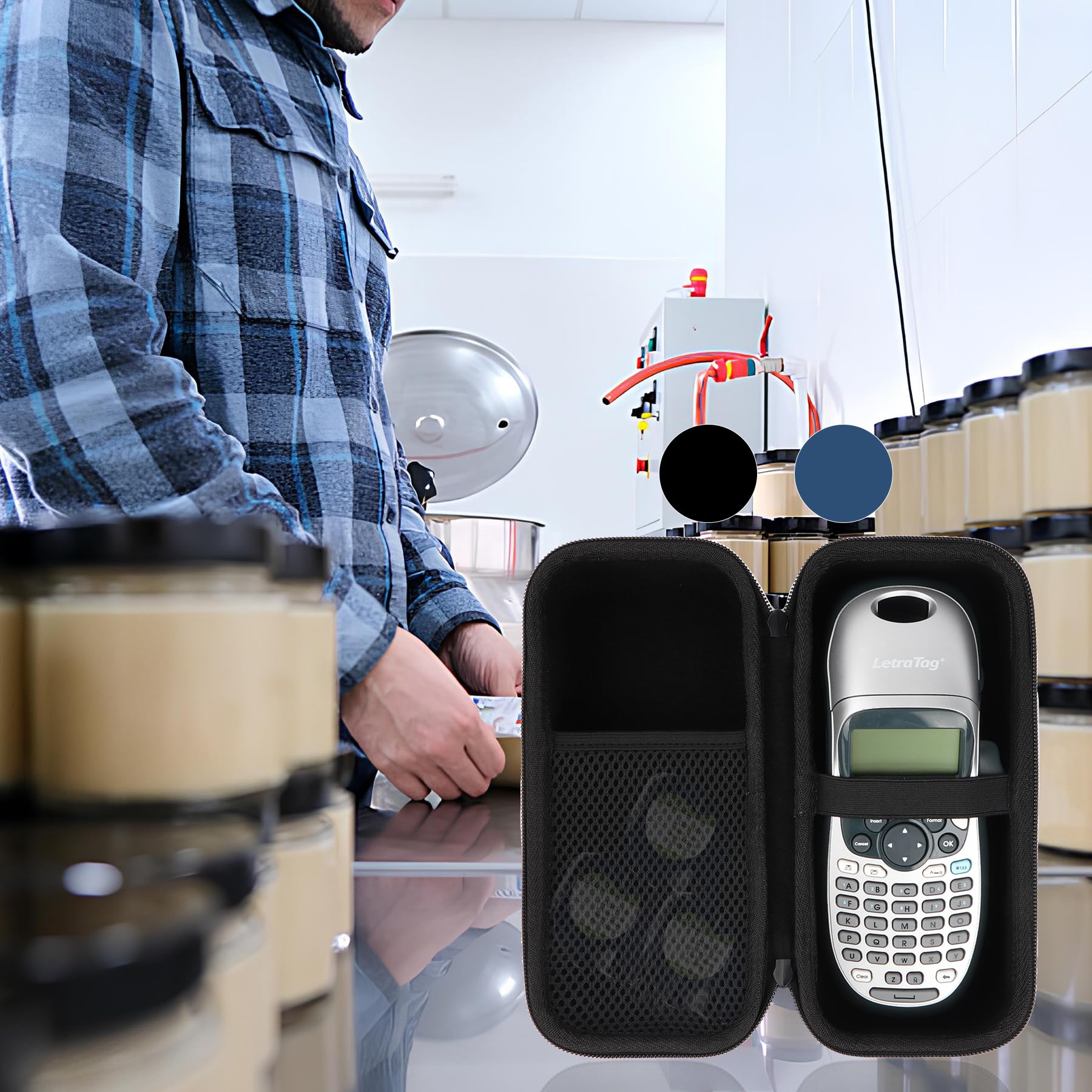Lebakort Dur Étui Housse Cas Compatible avec DYMO LetraTag LT-100H/LetraTag LT-100H Plus Étiqueteuse Portative