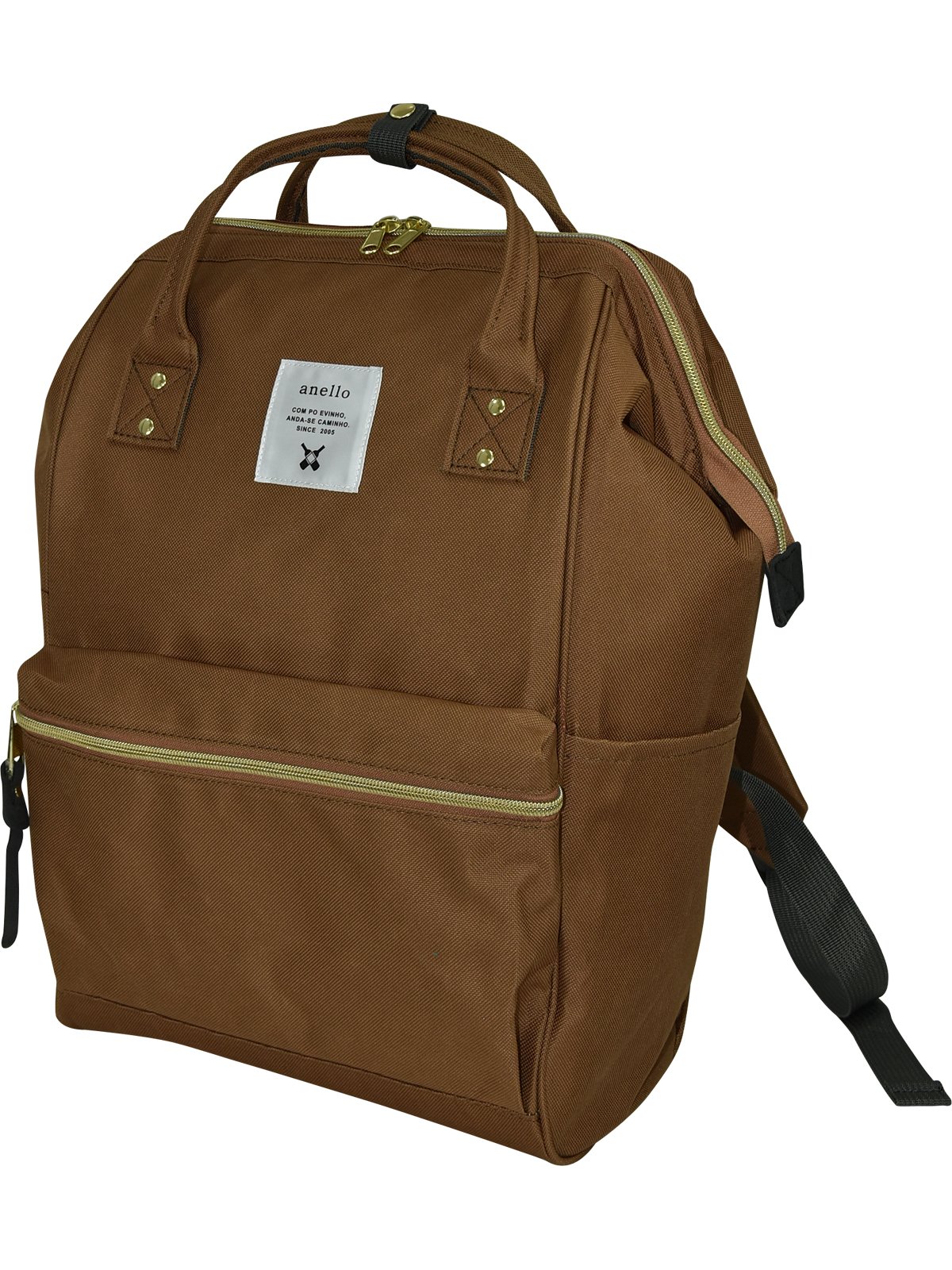 Japan Anello Backpack Unisex Regular Size Rucksack Canvas Bag (BEIGE)