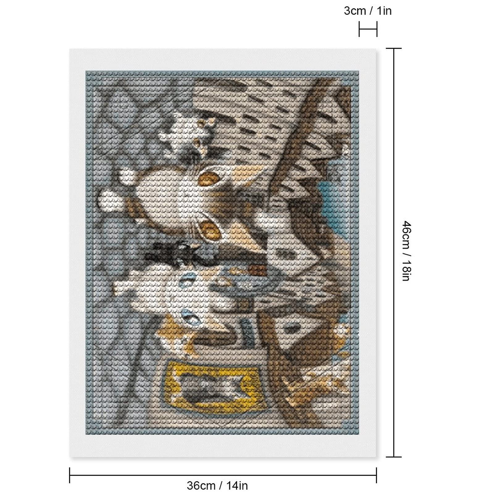 Amazon | 猫のダヤンは ダイヤモンドの絵画 ダイヤモンドアート5D