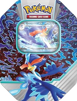 Pokemon TCG Paldea Partners Tin Quaquaval ex 1 Foil Promo Card & 4 Booster Packs