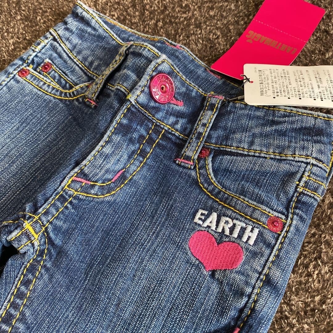 Amazon.co.jp: タグ値札付き アースマジック ハート柄デニムパンツ110  