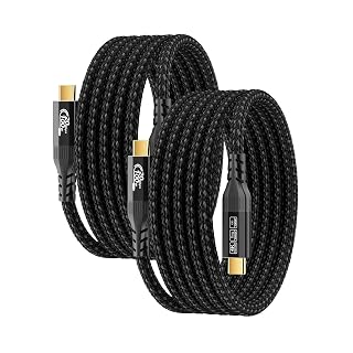 USB C Cables 2-Pack 10FT (3m) Long Compatible with Thunderbolt 4/3, USB 3.2 Gen 2 20Gbps High Speed Data Transfer, 100w Fast Charging & 4K@120Hz USB C Video Cable for Monitor,dispaly Cord - Amazon product rated Grade A