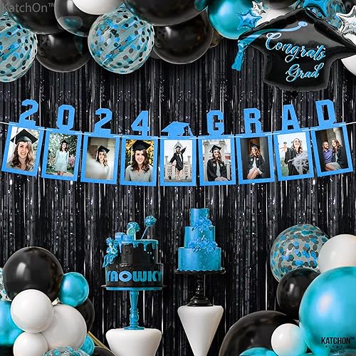 Miniatura 9 de KatchOn, Cartel de fotos azul de graduación 2024  grande, 10 pies  Cartel de fotos de graduación de fieltro  Cartel de graduación personalizado 2024