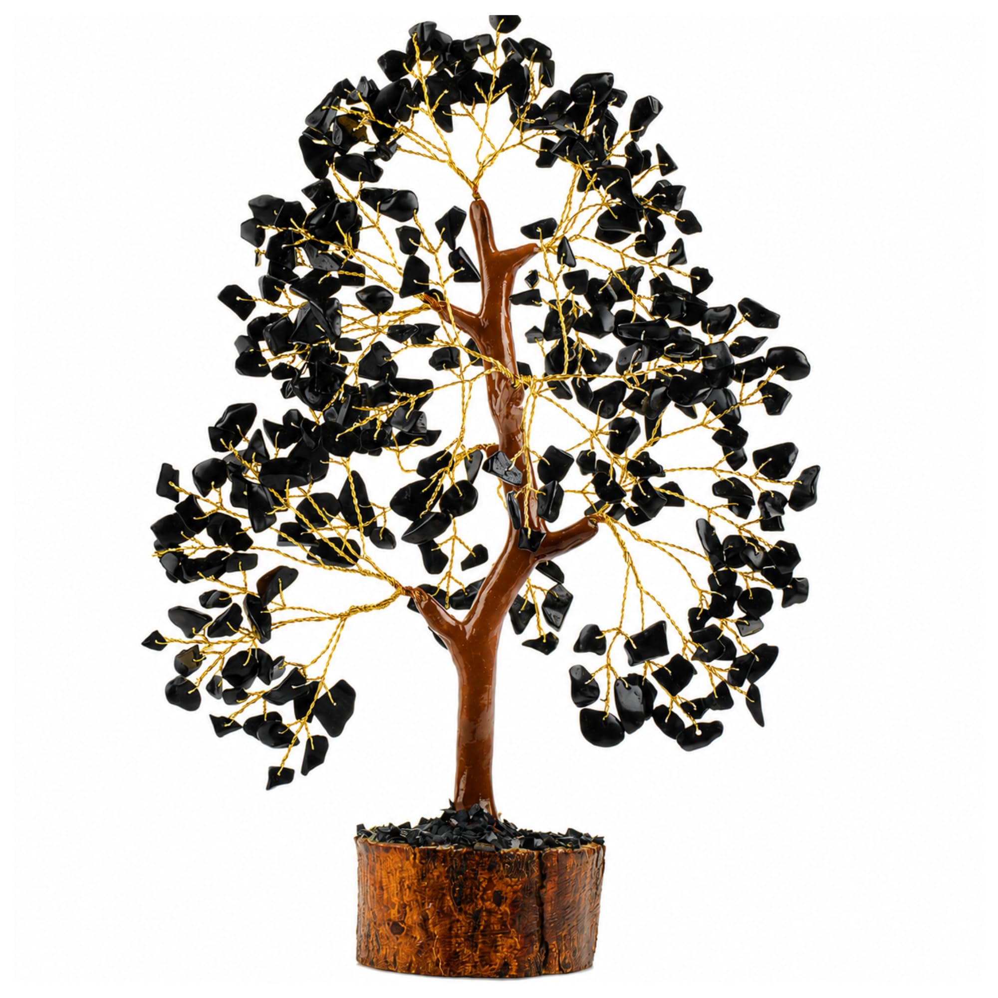 ANAYA AGATE Black Tourmaline Crystal Tree of Life Handmade Gemstone Bonsai, Feng Shui Money Tree for Home Office Desk Decor, Positive Energy, Protection, Reiki Healing, Spiritual for Women Mom — image 1