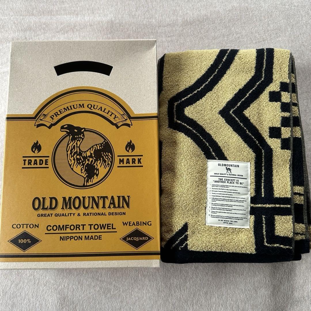 Amazon｜OLD MOUNT タオル ベージュ kakemono 同柄｜ハンド