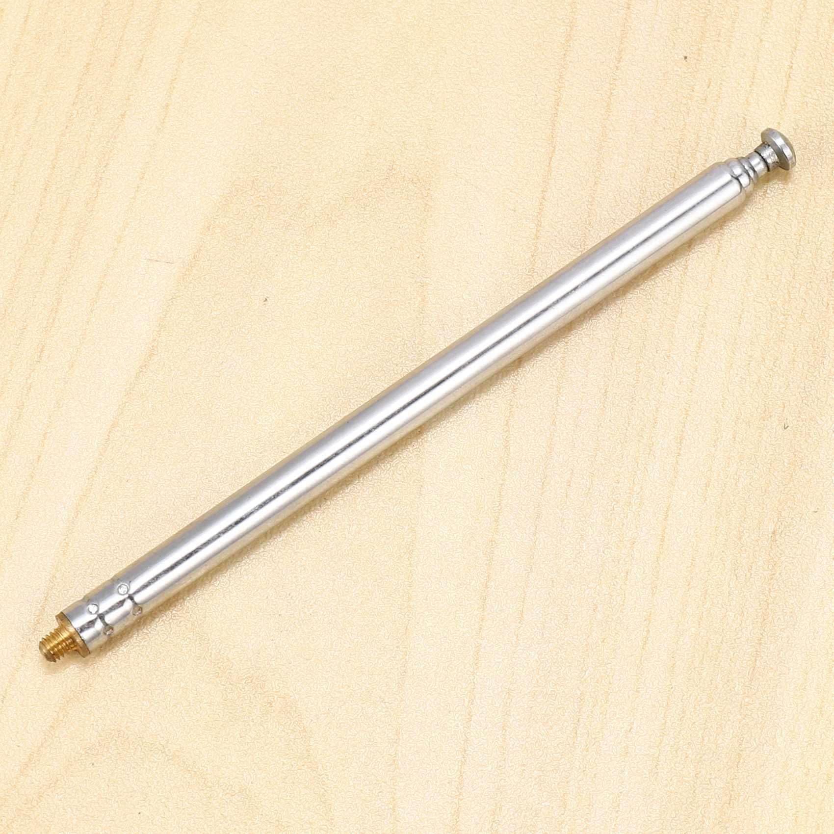 Antenne télescopique 5 sections avec filetage extérieur de 3 mm pour voiture radiocommandée, argentée