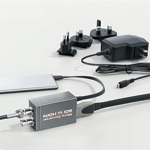 Miniatura 3 de FERRISA Micro convertidor SDI a HDMI (con fuente de alimentación), adaptador de convertidor 3G-SDIHD-SDISD-SDI a HDMI, SDI en salida HDMI SDI