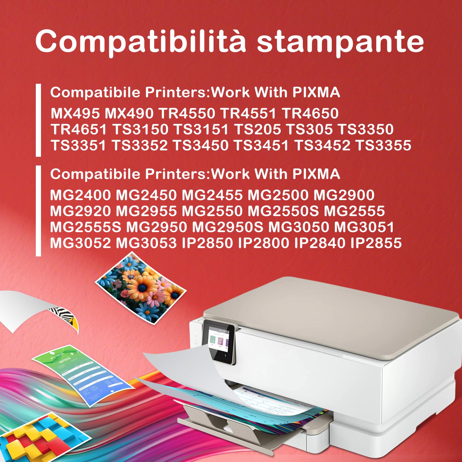 545XL 546XL Cartucce Cartucce d'inchiostro Sostituzione per Canon 545 546 XL Multipack per Pixma MX490 MX495 MG2550s MG2550 TS3150 TS3151 TS3350 TR4550 TR4551