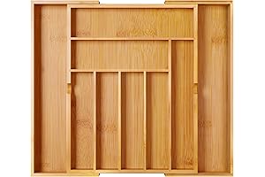 BAMEOS Drawer Organizer Expandable and Adjustable 16 Inch Drawer Organizer