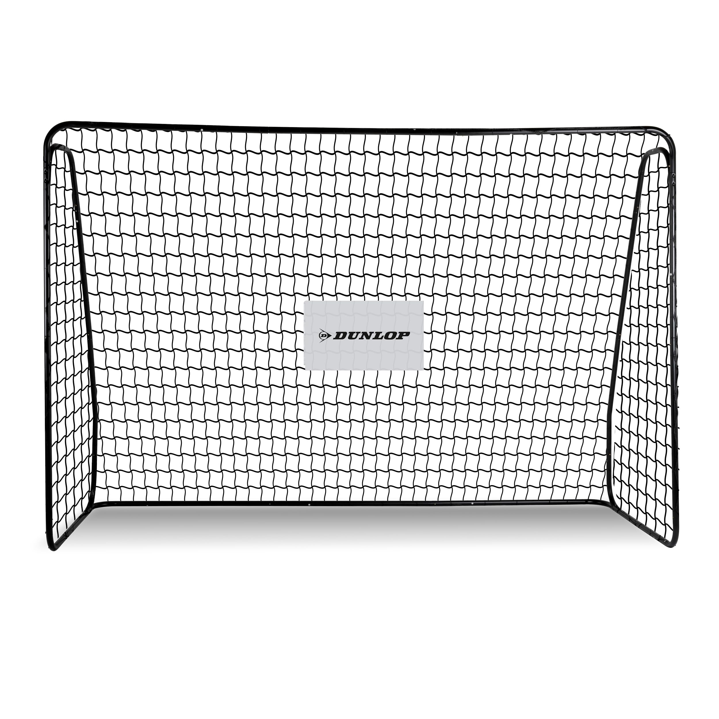 Dunlop Fußballtor - 240 x 160 x 85 cm - Metall - Fußballtrainingszubehör für Alle Altersgruppen - Einfache Montage - Schwarz/Rot