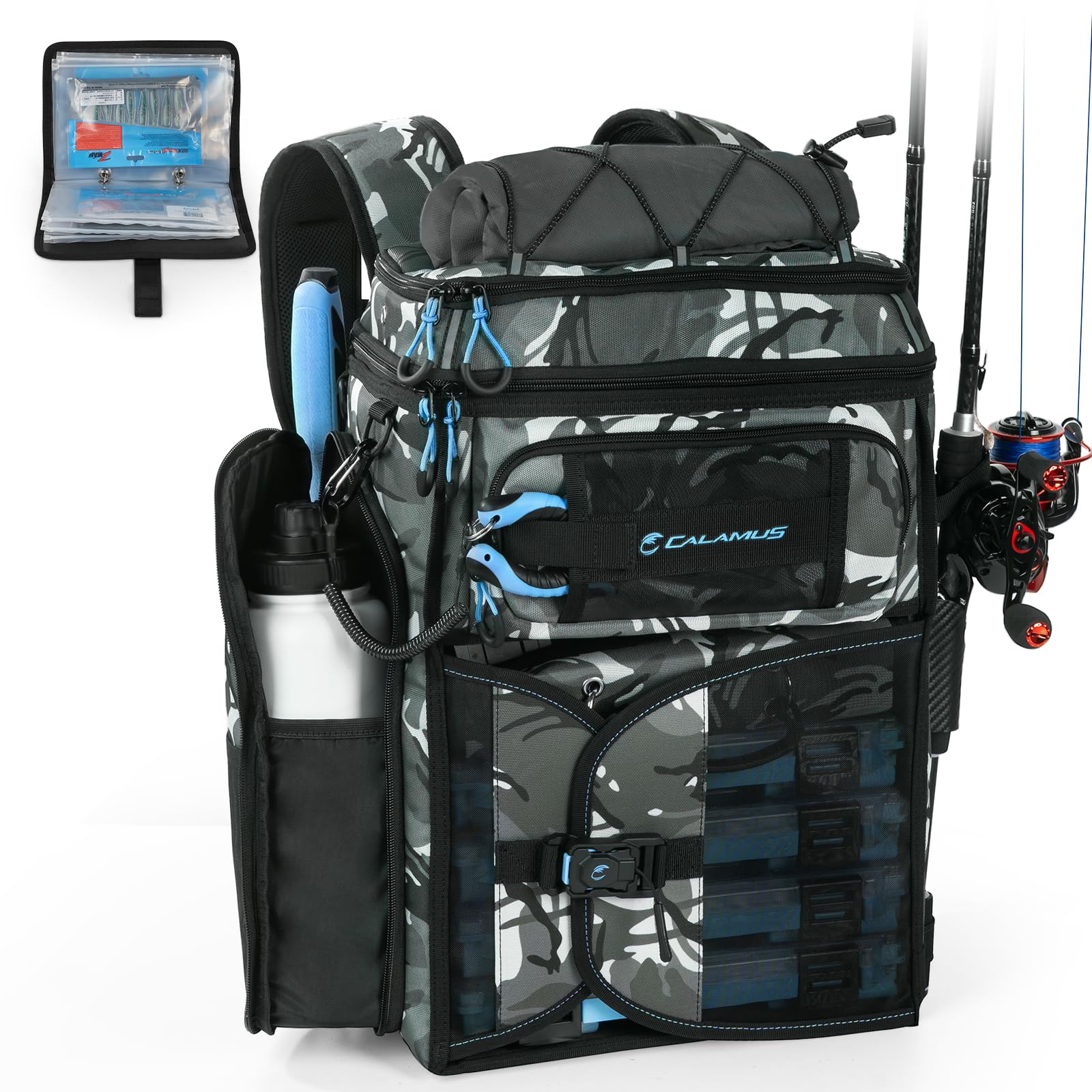 Calamus GearMaster Fishing Backpack with Bait Binder, Fishing Gift for Men
