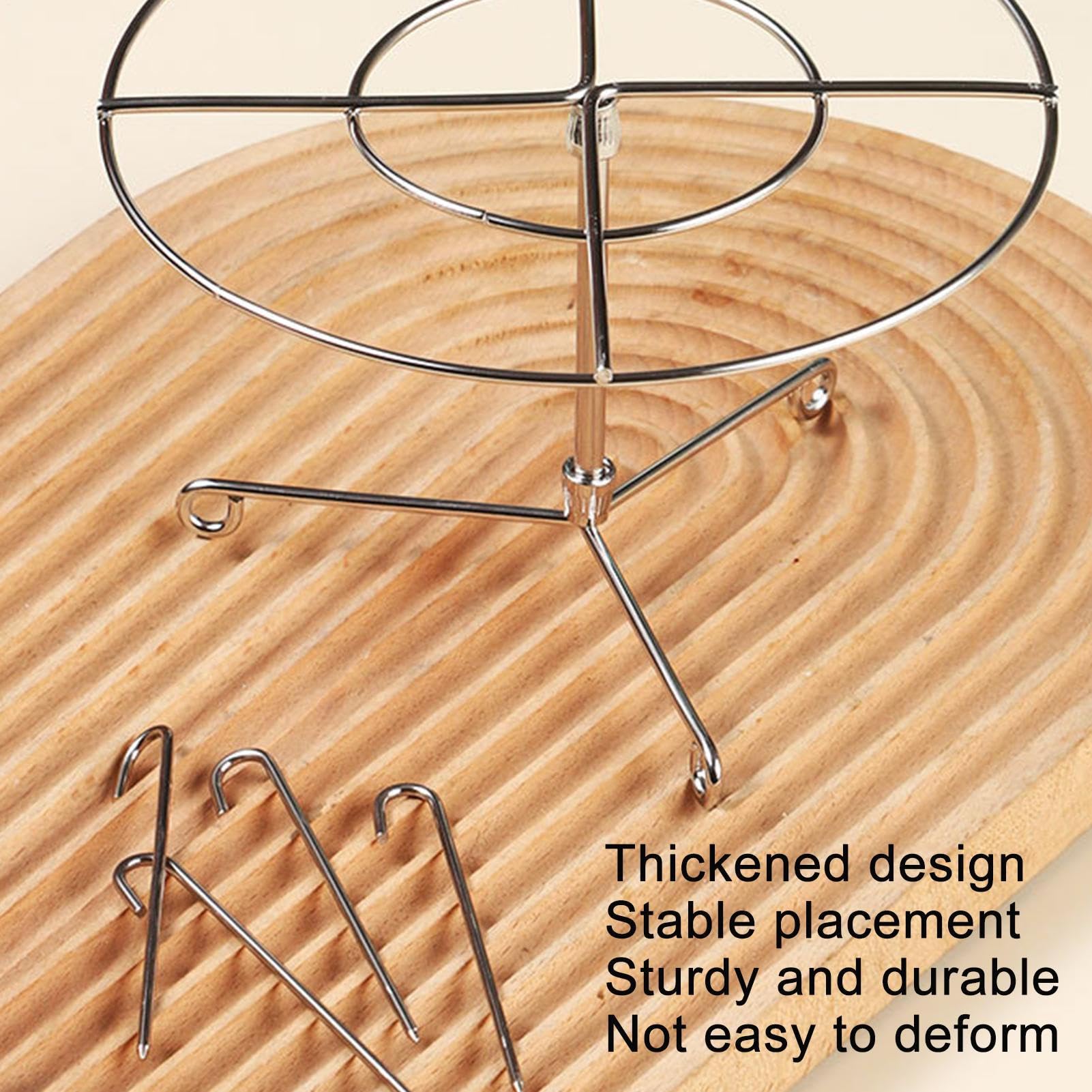 Air Fryer Rack, Stainless Meat Holder, Vertical Cooking Skewer Stand, Grilling Accessory, 6.3x3.94 Inches, Rotating Tool for Chicken Bacon and Home Food Preparation