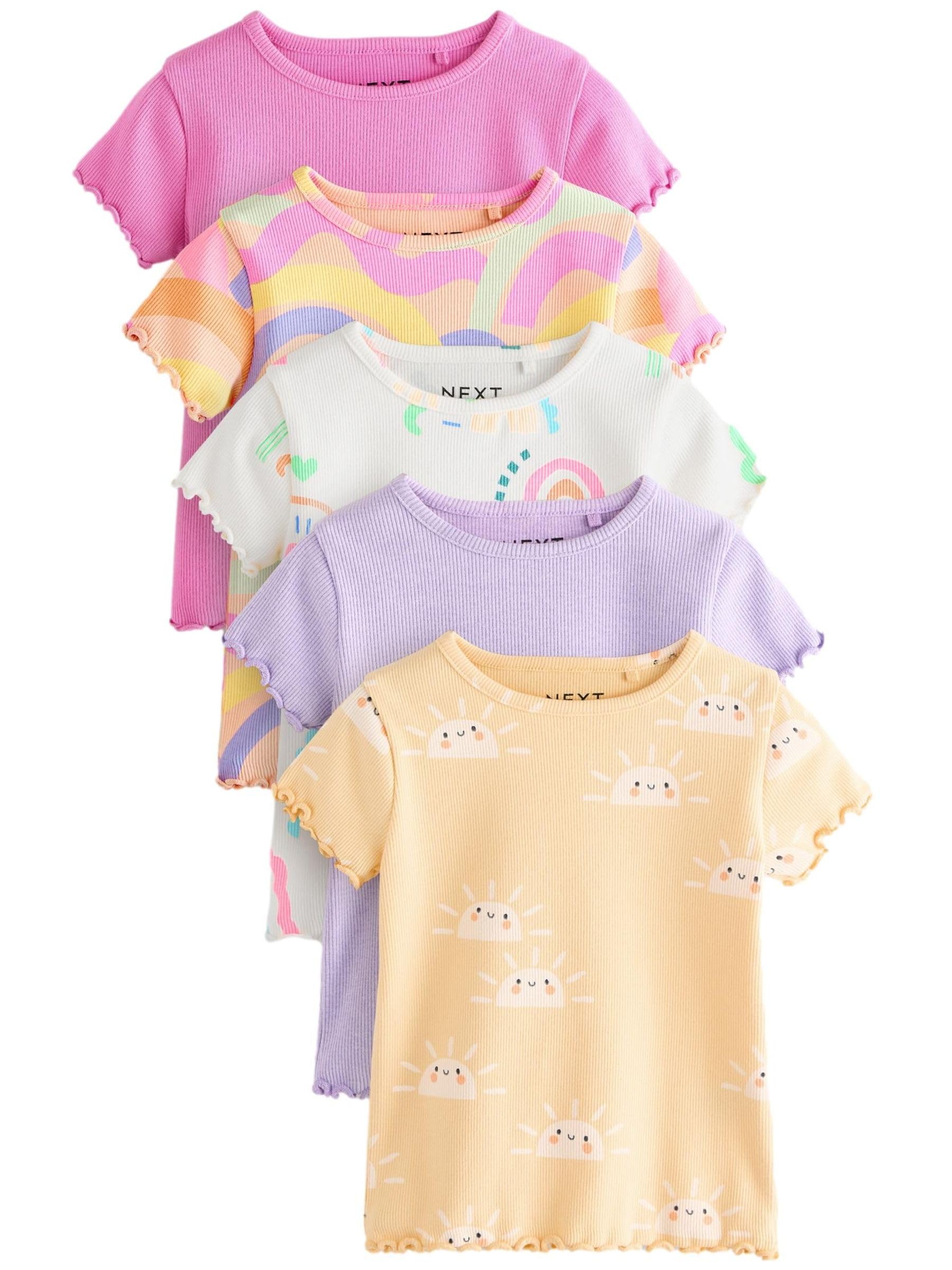 NEXT Niñas Pack de 5 Camisetas de Manga Corta