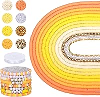 Vista 6 de AceFun 3750 cuentas de arcilla para hacer pulseras, kit de cuentas de arcilla polimérica con cuentas de perlas, cuentas espaciadoras, juego
