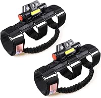 Vista 14 de Asas de agarre para barra estabilizadora con luz de techo para 1945-2025 Jeep Wrangler CJ YJ TJ JK JL Gladiator JT UTV Polaris RZR 2.0”-4.0” jaula