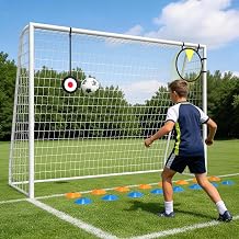 Suteck Soccer Goal for Backyard, Heavy Duty Metal Frame, Training Set