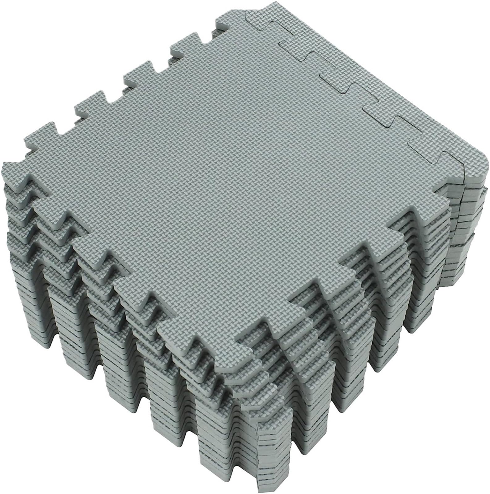 Esterilla Fitness Puzzle Juego de 6/18 baldosas de Espuma EVA entrelazadas for Gimnasio en casa, Juegos, Entrenamiento y Ejercicio.(Grey-30x30cm,18PCS)