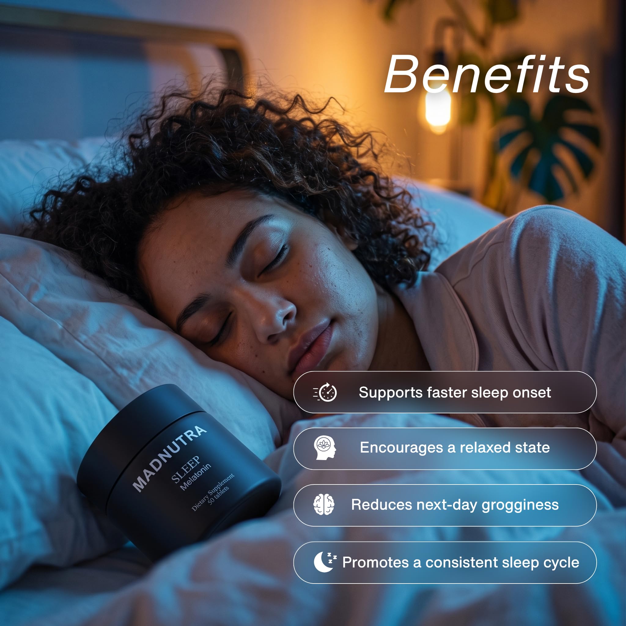 Melatonin 3mg Natural Relaxium Sleep Aid for Adults - Fast Acting Melatonin Supplements for Restful Sleep Jet Lag & Sleep Cycle Support - Non-GMO Organic 50 Tablets — Amazon image 2