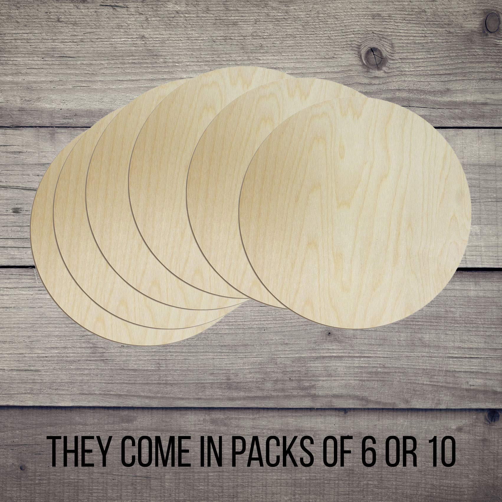 Blank Wooden Discs - 12 Inch, 6 Pieces For Crafts, | Ubuy