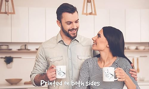 Miniatura 4 de Winston & Bear Taza de café de cerámica de gato blanco con ojos azules, regalo perfecto para gatos blancos, divertida taza de café de gato blanco