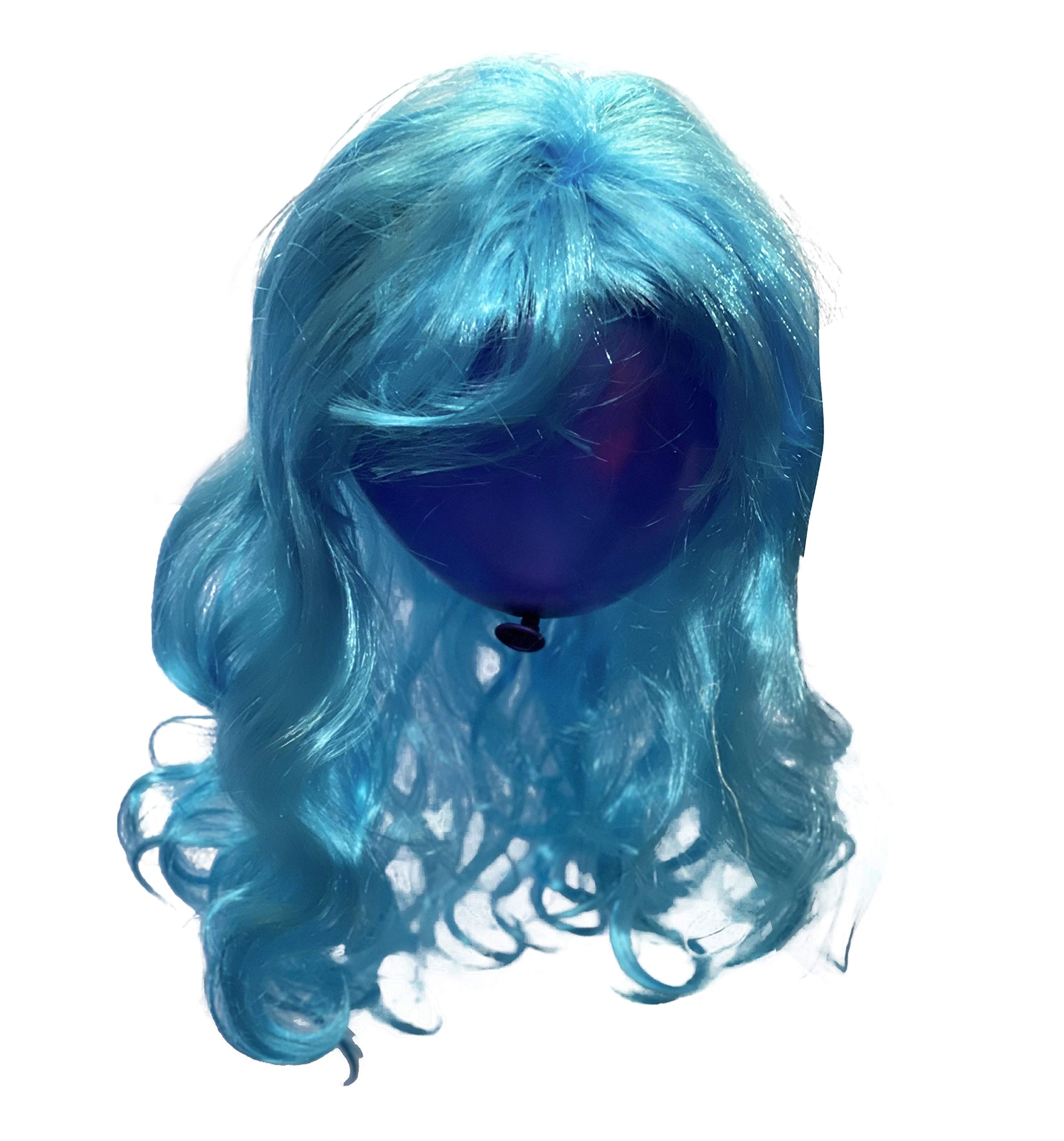 Moira Synthetic Wavy Colored Hair Wig 20 inch for Costume Dressing, Photo Booths, Fancy Dress, Cosplay (Shiny Blue) (B08TTXD22X) Amazon Price History, Amazon Price Tracker