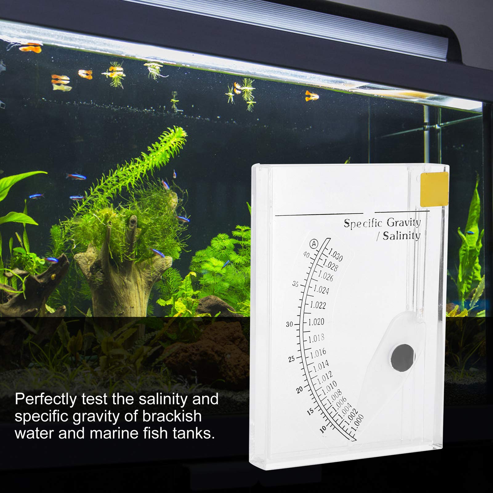 Medidor de salinidad marina preciso para acuario de salinidad para prueba de gravedad específica para acuario, Hd-t-h008