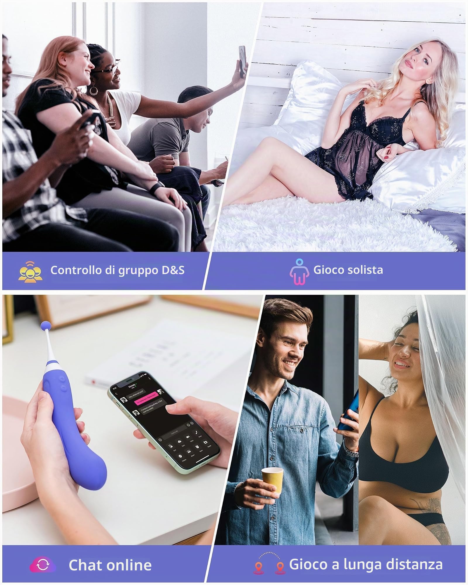 LOVENSE Hyphy Alta Frequenza Vibratore Donna, Potente e Silenzioso | Controllo Remoto Bluetooth a Lunga Distanza con Sincronizzazione Musicale, Partner & App Control