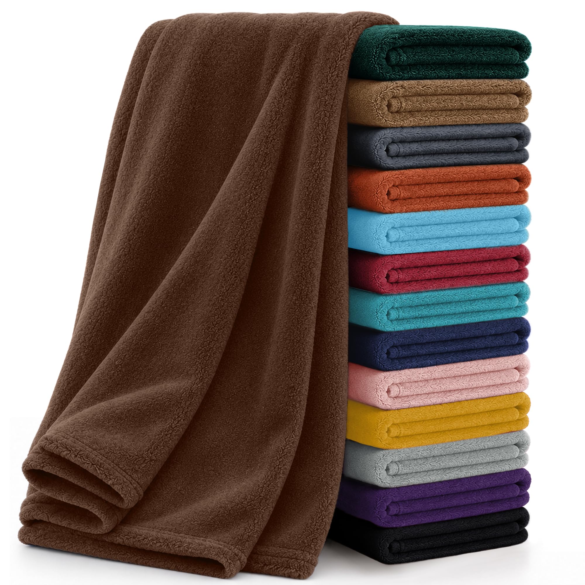 Bedlooms Coffee Bed Throw Fleece Blanket Double Fluffy Blankets And Throws