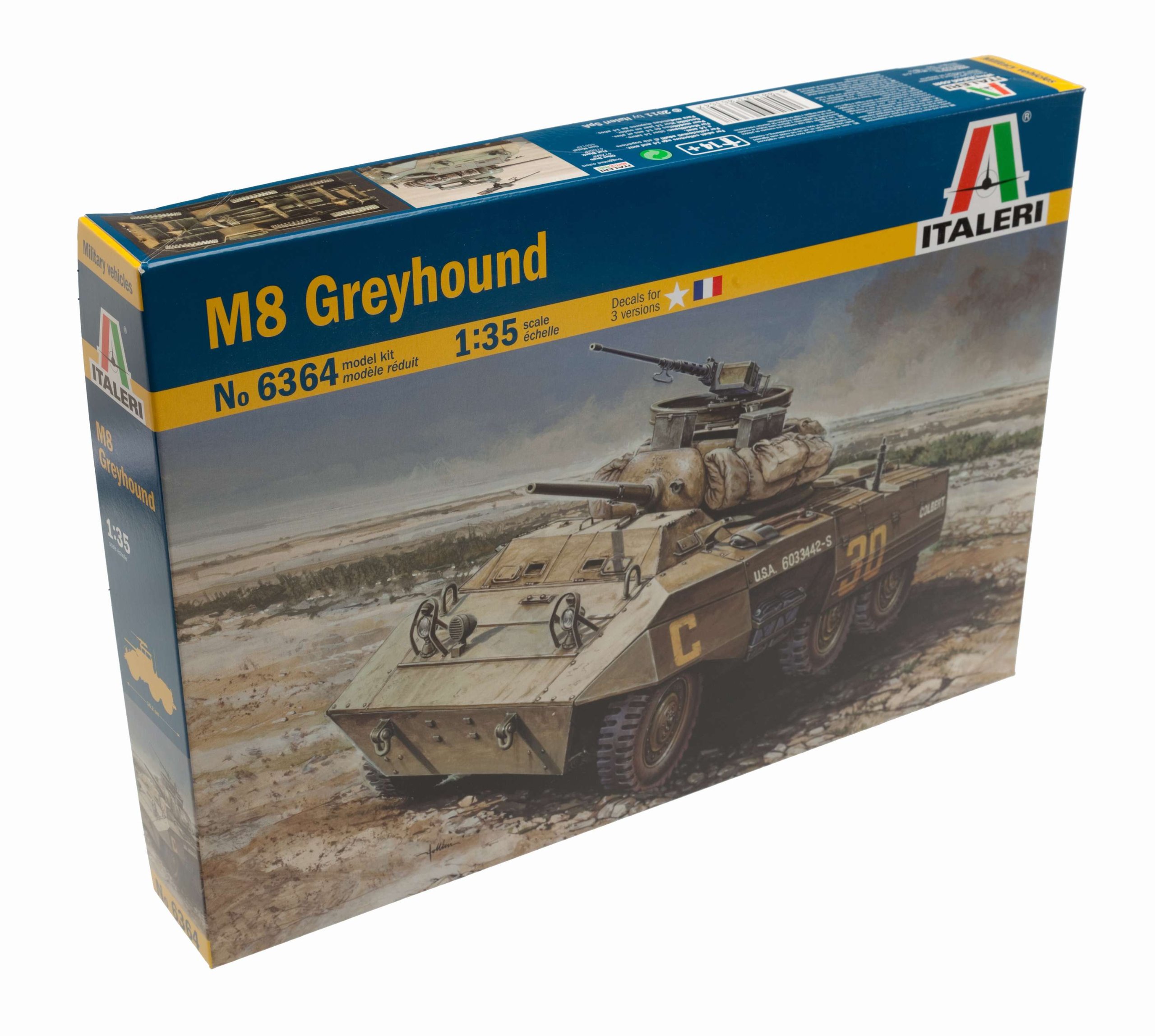 Italeri 6364 US M8 Greyhound Armoured Car 1:35 Scale Kit