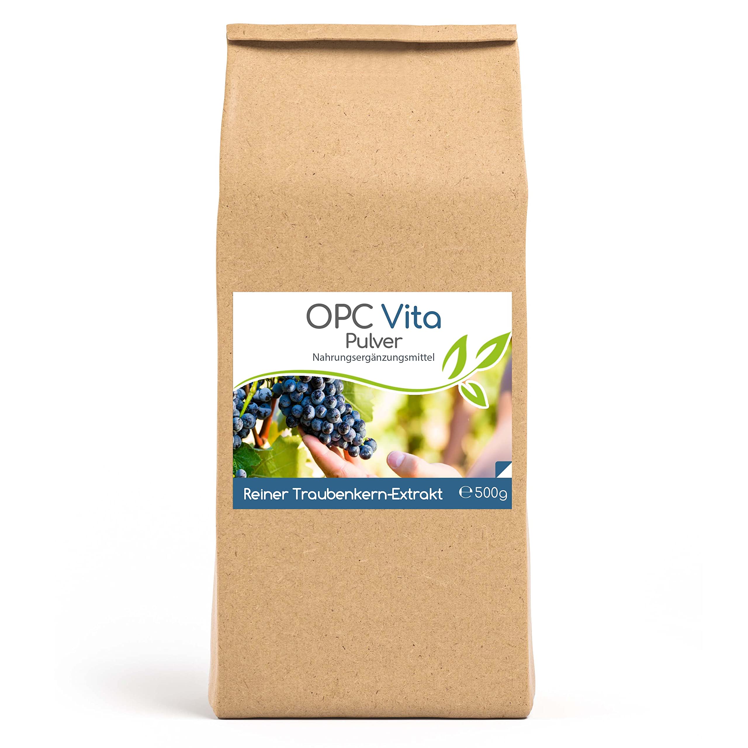 Cellavita OPC Vita Traubenkernextrakt - hochdosierte reine Premium Qualität - ohne Zusatzstoffe (Oligomere Proanthocyanidine) | 500g Pulver