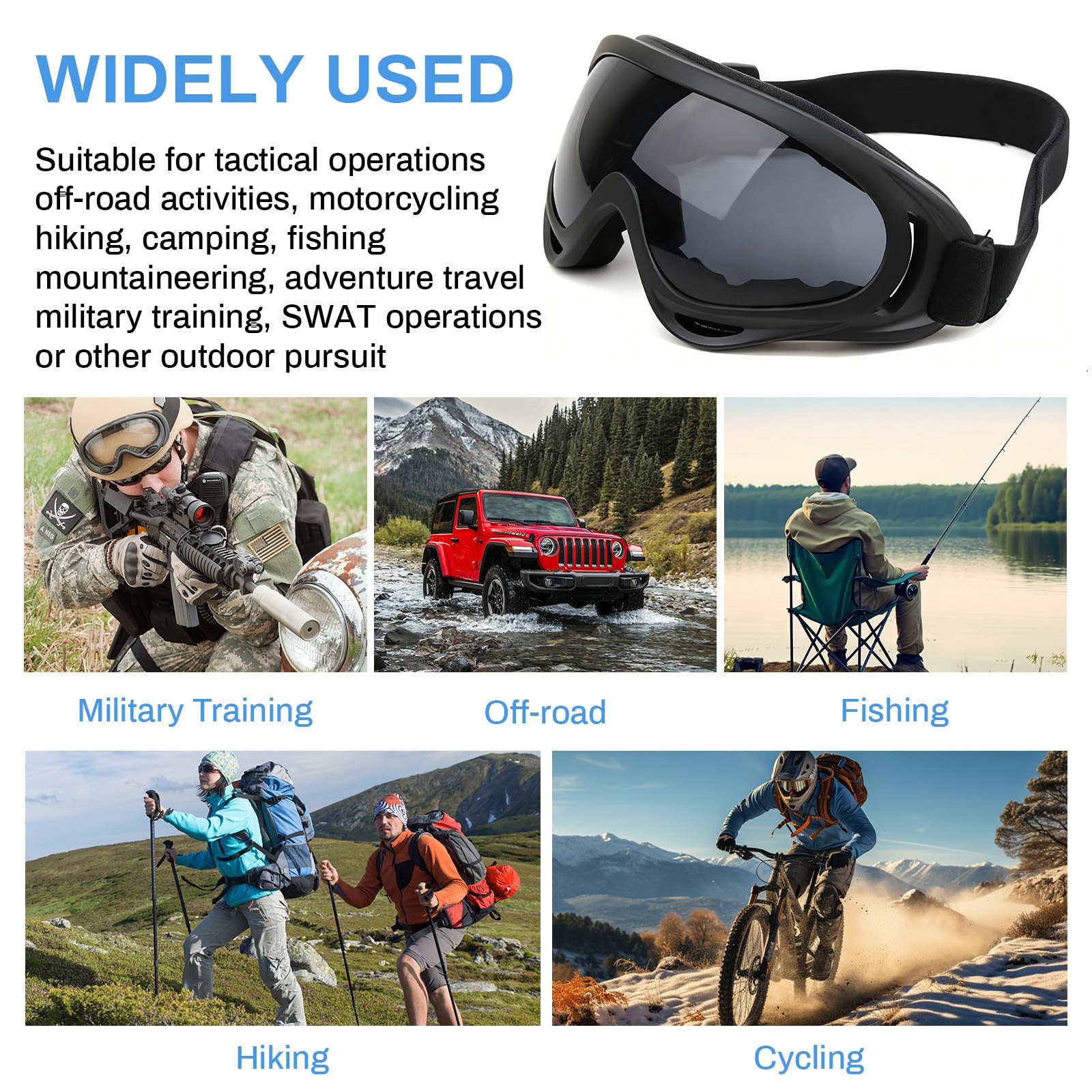 Lunette De Ski, Lot De 2 Lunette De Ski Pour Homme Et Femme, Protection UV, Anti-Buée, Coupe-Vent, Pour ActivitéS De Plein Air, Ski, Cyclisme, Snowboard, Randonnée